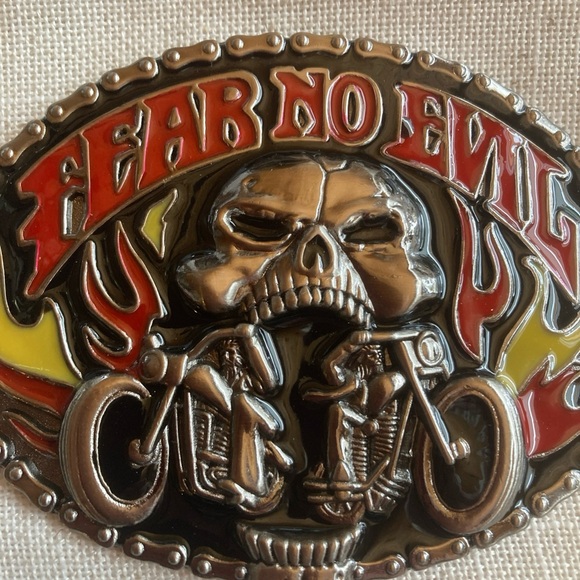 Fear No Evil Belt Buckle - Picture 7 of 16